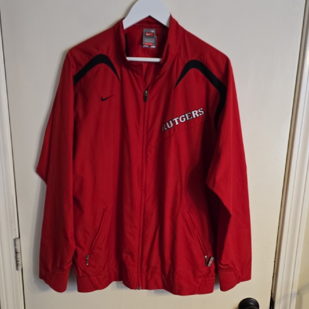 Nike Men's Scarlet and Black Windbreaker
